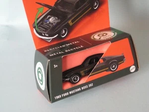 Matchbox 1969 Ford Mustang Boss 302 Black Body Toy Model Car 70mm USA Moving b - Picture 1 of 2