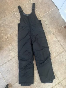 White Sierra Youth S Black Ski Bib Pants Insulated Snow Overalls Toboggan Pocket - Picture 1 of 18