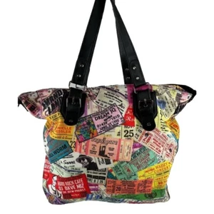 Borsa a tracolla colorata Hard Rock Cafe tote borsetta retrò modello stub biglietto - Foto 1 di 16