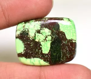 Natural Certified Green Turquoise Cabochon 43.10 Ct Loose Gemstone - Picture 1 of 5