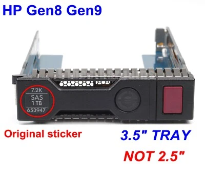 Genuine 651314-001 HP G8 G9 3.5 Tray Caddy For DL380p DL360p DL385 DL380 w/Chip - Image 1 of 4