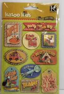 Adesivi K&Company Kazoo Bambini Dimensionali Trasporto Bambini Scrapbooking - Foto 1 di 10