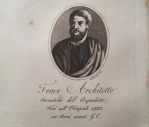 Ritratto Ortolani 1818: Feace Architetto Inventore dell'Acquedotto - Picture 1 of 7