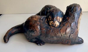 Tom Mullaney Ireland Studio Pottery Model of Two Otters - Picture 1 of 18