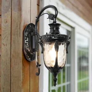 Outdoor Wall Light Kitchen Wall Sconces Black Wall Lamp Home Glass Wall Lighting - Picture 1 of 12