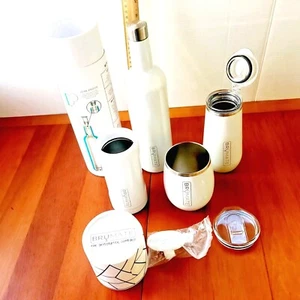 Passendes BRUMATE Set Glitzer weiß Weinsäuler Sektflöte entkorkt schmale Dose - Bild 1 von 11