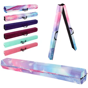 Kids Balance Beam 3-12 Folding Gymnastics Beams w/Carry Bag for Training at Home - Picture 1 of 43