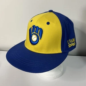 Milwaukee Brewers University of Milwaukee Baseball Cap Hat Mitt Logo Adjustable - Bild 1 von 6