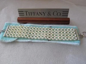 Tiffany & Co. Iridesse White Pearl & Sterling Silver Toggle Bracelet - Picture 1 of 12