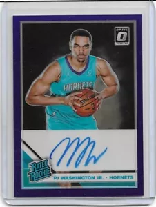 2019-20 NBA Donruss Optic PJ Washington Purple Prizm RC Autograph Auto #152 - Picture 1 of 2