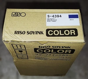 Cartucho de tinta azul medio genuino Riso S4394 paquete de 2 GR1700/1750/2710/2750 - Imagen 1 de 1