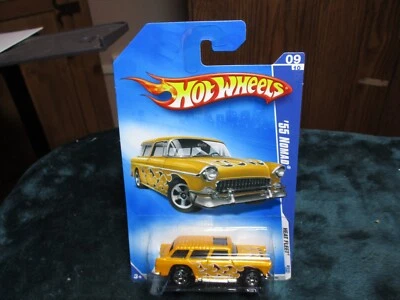 2009 Hot Wheels Heat Fleet Series '55 Chevy Nomad Custom Wagon 1/64 Diecast - Imagem 1 de 2