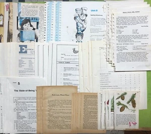75 pc VTG Book Pages Lot*Education/School*Trees*Browned*Cookbook*4 Junk Journal - Picture 1 of 9
