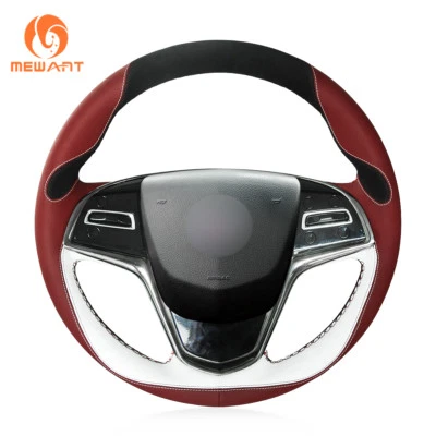 Cubierta de volante de auto de cuero gamuza de diseño superior para Cadillac ATS CTS 2014-2016 Foto 1 de 4