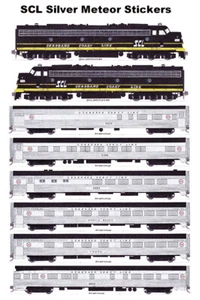 Seaboard Coast Line Silver Meteor 8 Pegatinas individuales Andy Fletcher - Imagen 1 de 1