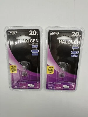 2x New Feit Electric BPQ20/G8 Clear 20W 120V Bi-Pin G8 Base Dimmable Light Bulb - Image 1 of 2