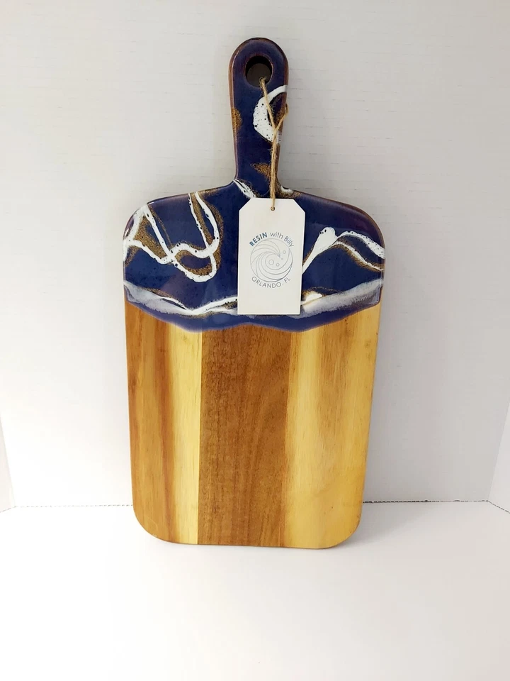 Tabla de cortar de resina azul / Tabla de charcutería / Jamie Oliver / Resina con Billy Foto 1 de 4