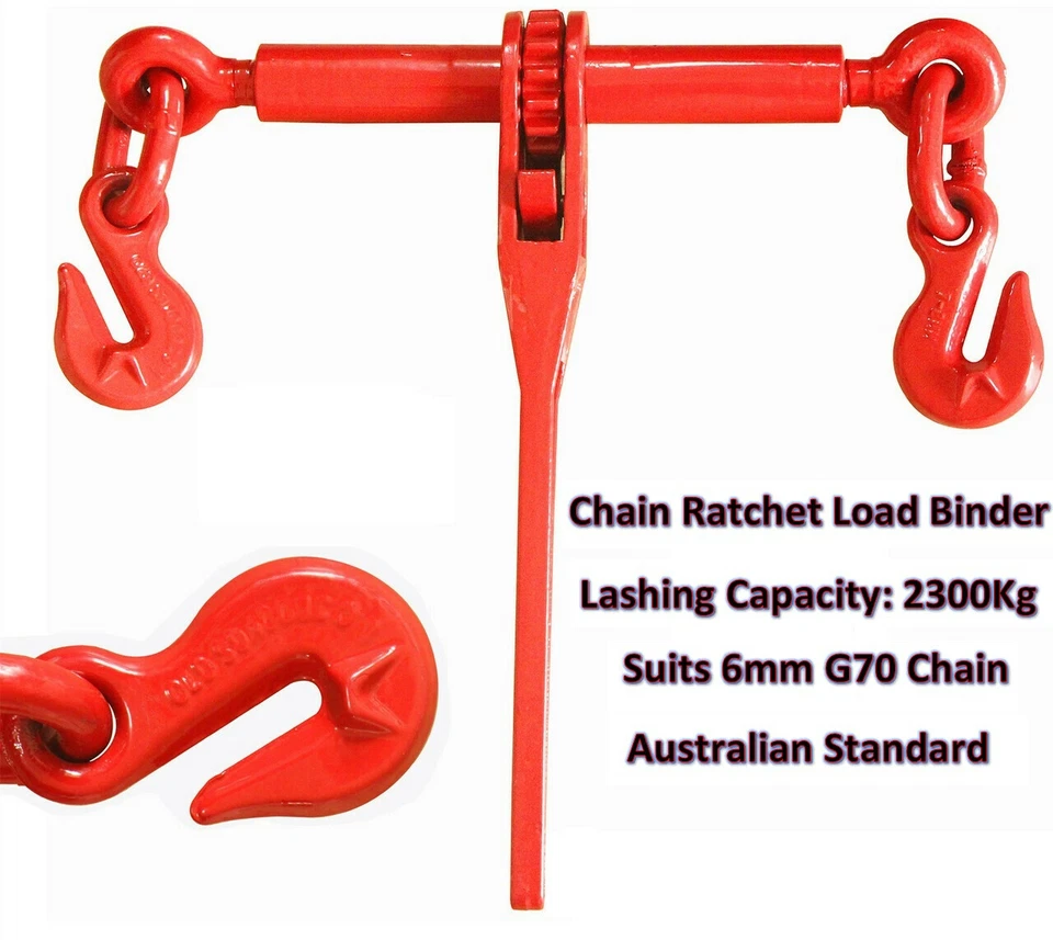 Ratchet Load Binder 6mm Diameter Chain Dog 2300Kg Truck  Loadbinder Tie Down - image 1 of 1