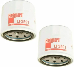 (2) Genuine Fleetguard Cummins Oil Filter LF3591 HDKAJ HDKAK Onan 122-0833 Pair - Picture 1 of 1