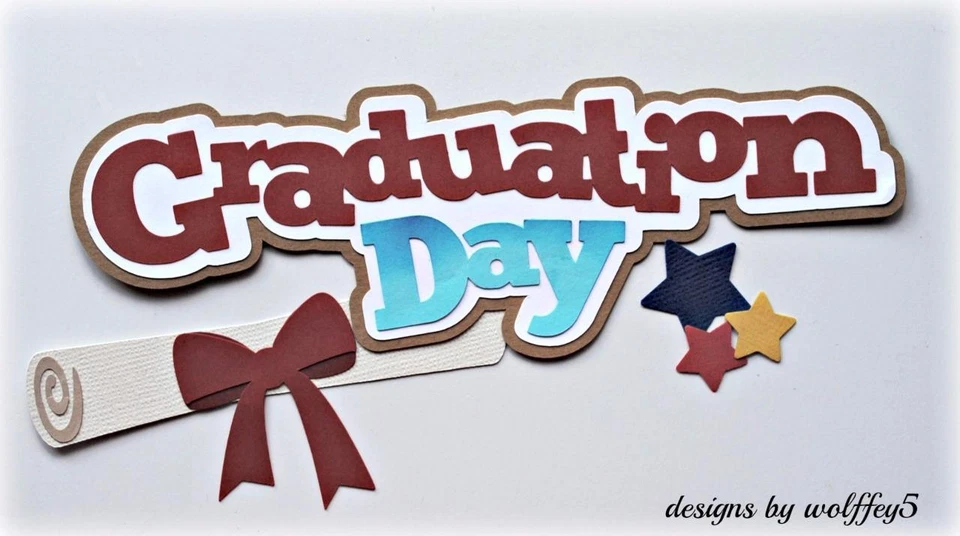 CRAFTECAFE GRAD KID TITLE papel prehecho piezas álbum de recortes página troquelado WOLFFEY5 Foto 1 de 1