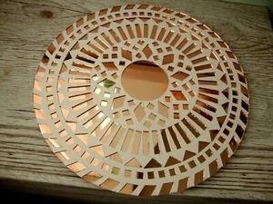 Mosaic Rose gold mirror glass KIT. 20 cm Diameter arts and crafts. - Picture 1 of 5
