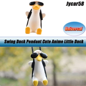 Car Pendant Cute Anime Little Duck Swing Rearview Mirror Hanging Ornament Trim - Bild 1 von 12