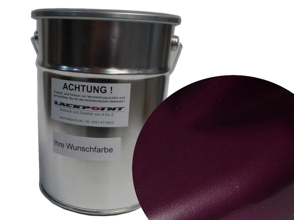 1 Litre 1K Peinture Résine Foncé Violet Métallique Mat Mode Lackpoint Brillant - Photo 1/1