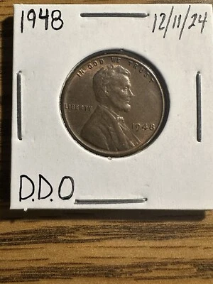 1948 wheat penny D.D.R Error Doubling On E-PLURIBUS UNuM - Image 1 of 4