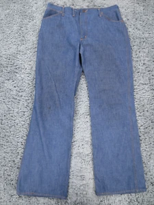 Vintage Red Kap Jeans Mens 38x32 Blue Denim Blend Straight Leg USA Talon Zip * - Picture 1 of 21