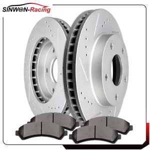 For 98 99 00 01 02 03 04 05 Blazer 2WD 4WD Front Brake Rotors And Ceramic Pads - Picture 1 of 8