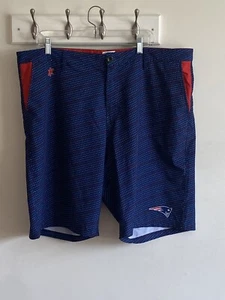 New England Patriots Shorts NFL Men’s 40 Walking Golf Blue Dots - Picture 1 of 8