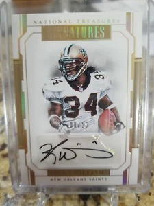 RICKY WILLIAMS 2018 NATIONALE SCHÄTZE SIGNATUREN AUTO #D 08/10 Heilige - Bild 1 von 7