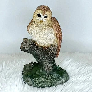 Herco Collection Resin Owl On Branch Figurine Designed by Faith Felt Bottom 4.5" - Picture 1 of 8