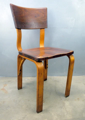 SINGLE Early Authentic VTG Mid Century THONET Bentwood Dining Side Chair PATINA Cover