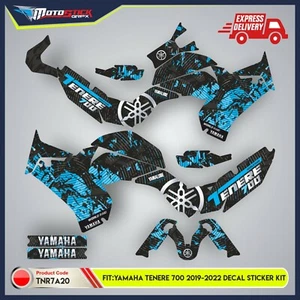 Fit:YAMAHA TENERE 700 2019-2021 Graphic Decal Sticker kit [TURQUOISE-RED-YELLOW] - Picture 1 of 7