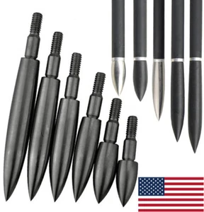 12PK 100-350gr Archery Field Points Screw Arrowheads Broadhead Tips Arrow Target - Picture 1 of 15