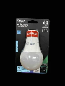 4-PACK Feit Electric 60W 800Lumens GU24 Dimmable LED Bulb 5000K BPOM60DM/950CA - Picture 1 of 1