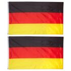 (2er-Pack) 3x5 Deutschland Deutsche Flagge 3'x5' Hausbanner Tüllen Polyester 
