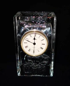 Spode Crystal, Staiger, West Germany, Quartz Block Mantel Desk Clock, 7 1/8" - Picture 1 of 7