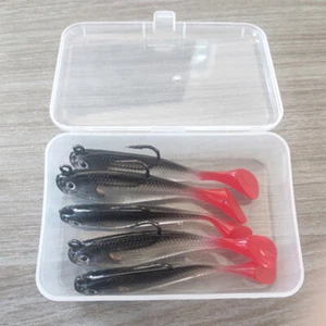 5pcs Wobblers 80mm 9.5g T Tail Soft Bait Swimbait for Sea Bass Carp Pike Fishing - Picture 1 of 10