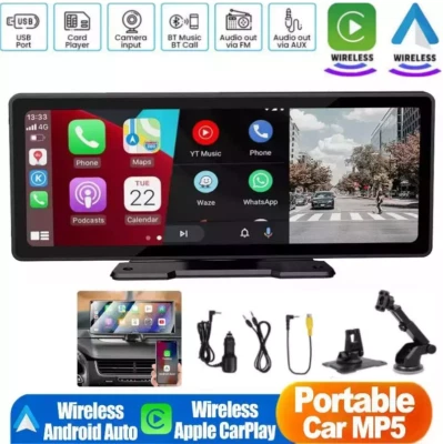 10.26" Zoll Tragbarer Apple CarPlay und Android Auto Wireless Display Autoradio - Bild 1 von 4