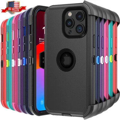 Funda a prueba de golpes para iPhone 15 Pro Max 15 Pro 15 Funda Clip para cinturón Soporte Foto 1 de 4