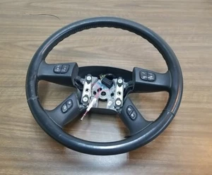 2002-2003 Trailblazer Envoy Bravada Ebony Leather Steering Wheel OEM. 15768326 - Foto 1 di 13