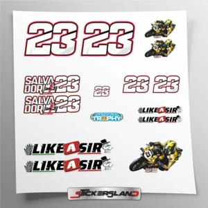 Kit Adesivi Luca Salvadori 23 Moto Adesivo like a Sir Stickers | Vinile Adesivo - Foto 1 di 12