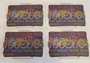 New Belgium Brewing Beer Coaster Fat Tire Amber Ale Collabeeration Lot of 4 Pack - Picture 1 of 2