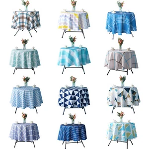 NEW Round Tablecloth 70" Polyester Table Cloths Washable Printed All Occasions - Picture 1 of 37