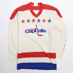 Maglia sportiva vintage Washington Capitals Sandow taglia media anni 80 NHL - Foto 1 di 7