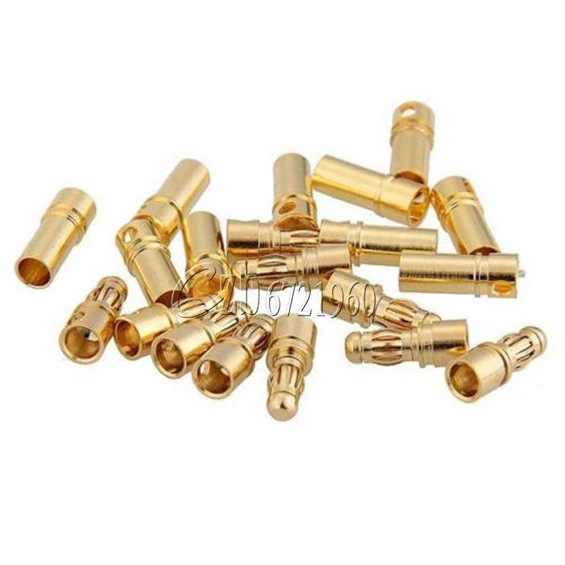 40PCS 20 Pairs RC 3.5mm Male/Female Gold-plated Bullet Banana Plug Connector Set - Image 1 of 4