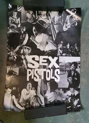 RARO!! PÓSTER PISTOLAS SEXUALES 24" X 34" Pirámide c2002, #PP0381 Grupo de miembros de la banda del Reino Unido Foto 1 de 4
