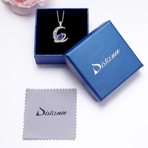 Distance 925 Sterling Silver I Love You to The Moon and Back Necklace - Picture 1 of 6